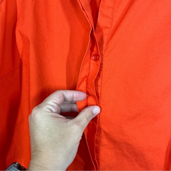 Laundry by Shelli Segal orange sleeveless button down blouse - Picture 4 of 7
